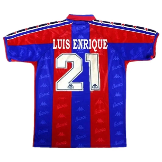 Luis Enrique #21 Barcelona 1996/97 Hjemme Retro drakt