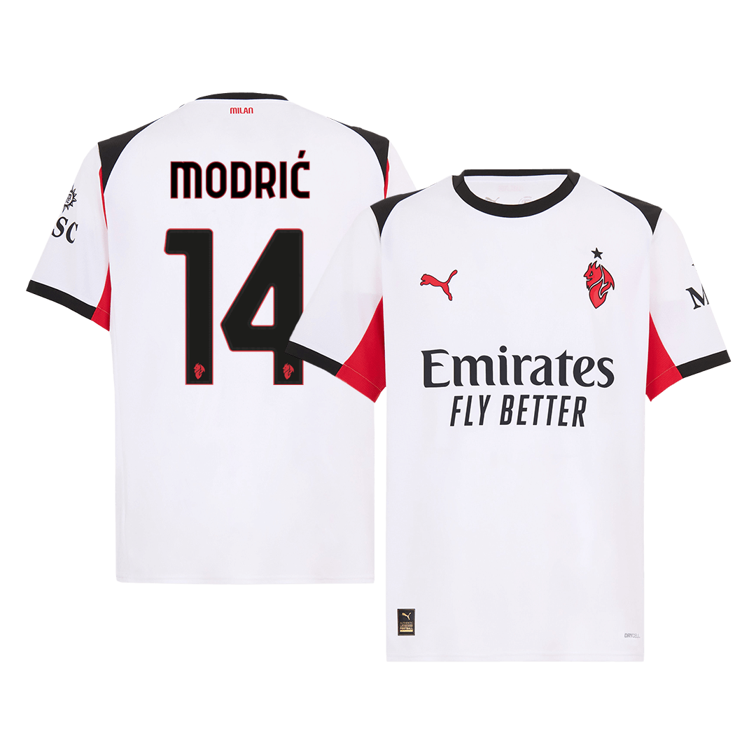 AC Milan Borte MODRIĆ #14 Herrer Fan-drakt 2025/26