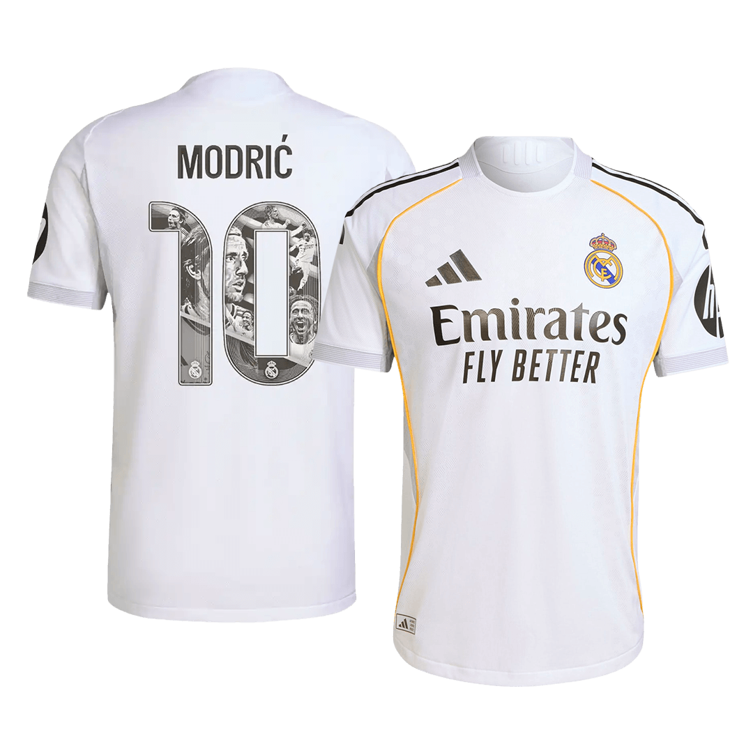 Special #10 Real Madrid Hjemme MODRIĆ Hvit Herrer Matchdrakt 2025/26