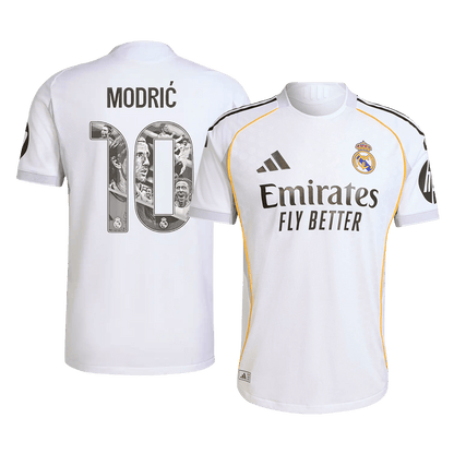 Special #10 Real Madrid Hjemme MODRIĆ Hvit Herrer Matchdrakt 2025/26