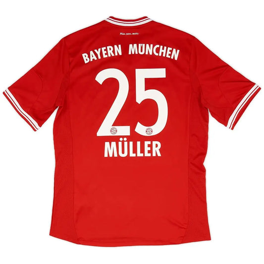 MÜLLER #25 Bayern Munich 2013/14 Hjemme Retro drakt