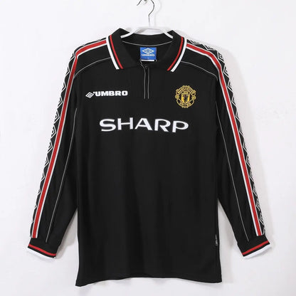 Manchester United 1998/99 Borte Retro drakt Langermet