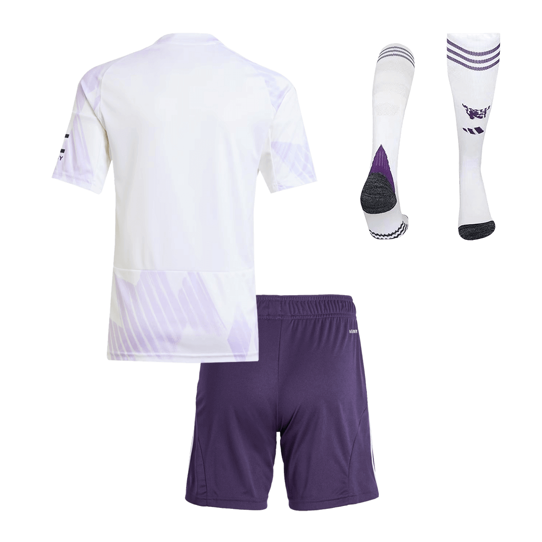 Manchester United Borte Barn Draktsett 2025/26 – Trøye + Shorts + Strømper