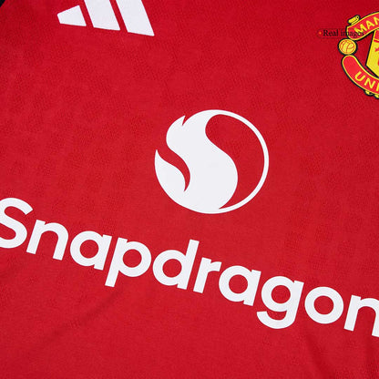 B.FERNANDES #8 Manchester United Hjemme Herrer Matchdrakt 2025/26