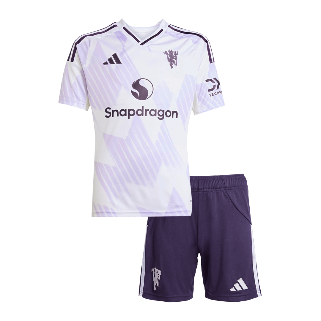 Manchester United Borte Barn Drakt + Shorts 2025/26