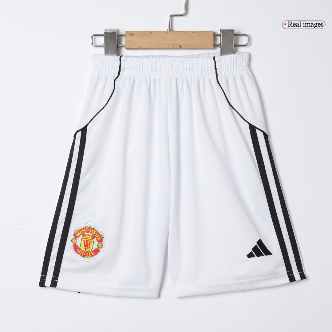 Manchester United Hjemme Barn Draktsett 2025/26 – Trøye + Shorts + Strømper