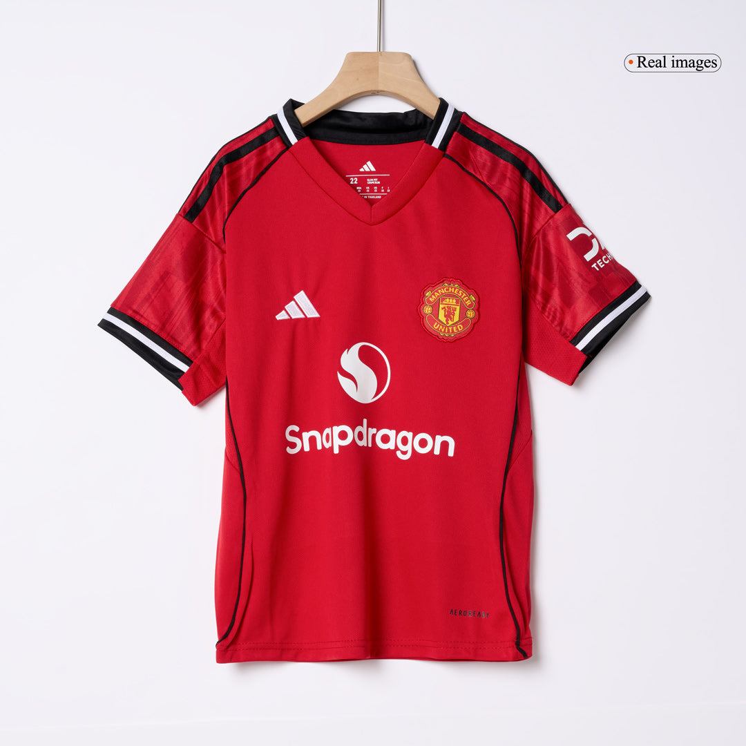 Manchester United Hjemme Barn Drakt + Shorts 2025/26