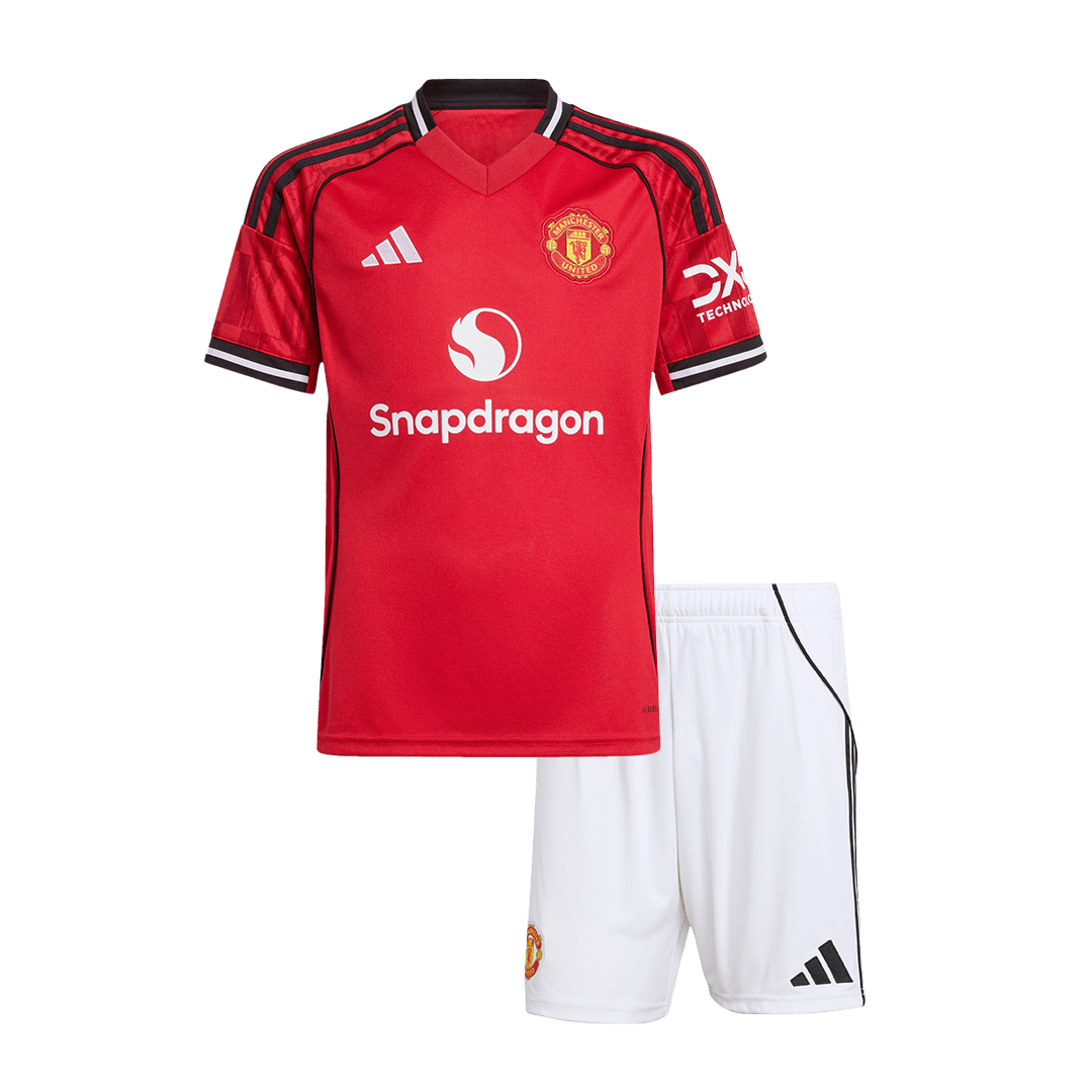 Manchester United Hjemme Barn Drakt + Shorts 2025/26