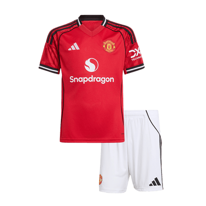 Manchester United Hjemme Barn Drakt + Shorts 2025/26
