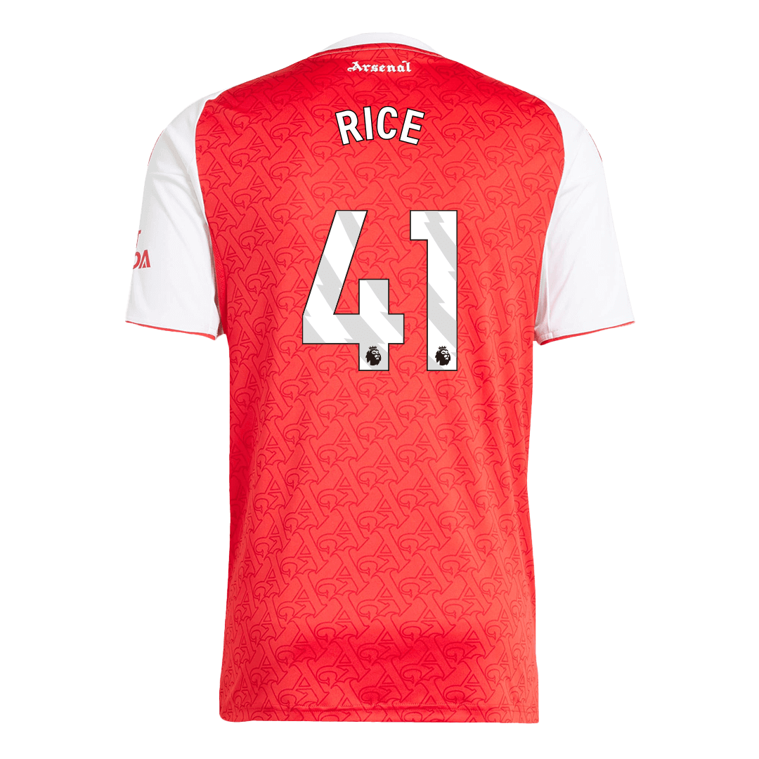 RICE #41 Arsenal Hjemme Rød Herrer Fan-drakt 2025/26