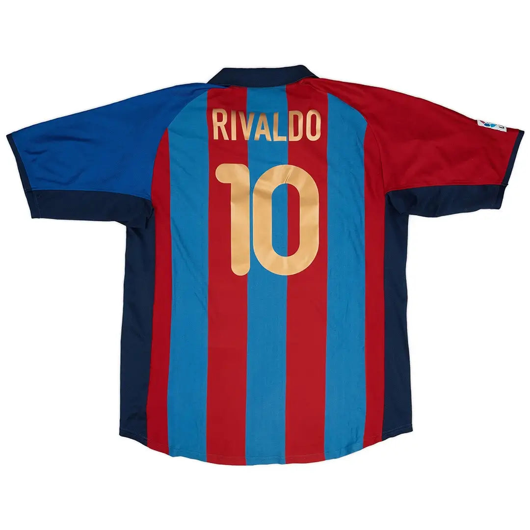 RIVALDO #10 Barcelona 2001/02 Hjemme Retro drakt