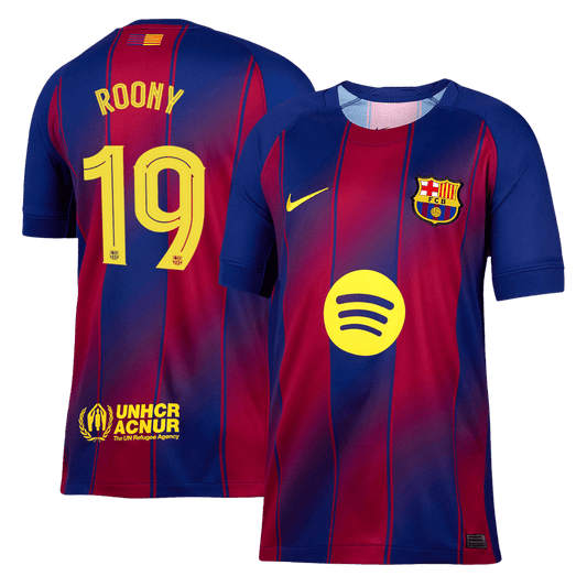 ROONY #19 Barcelona Hjemme UCL Herrer Fan-drakt 2025/26