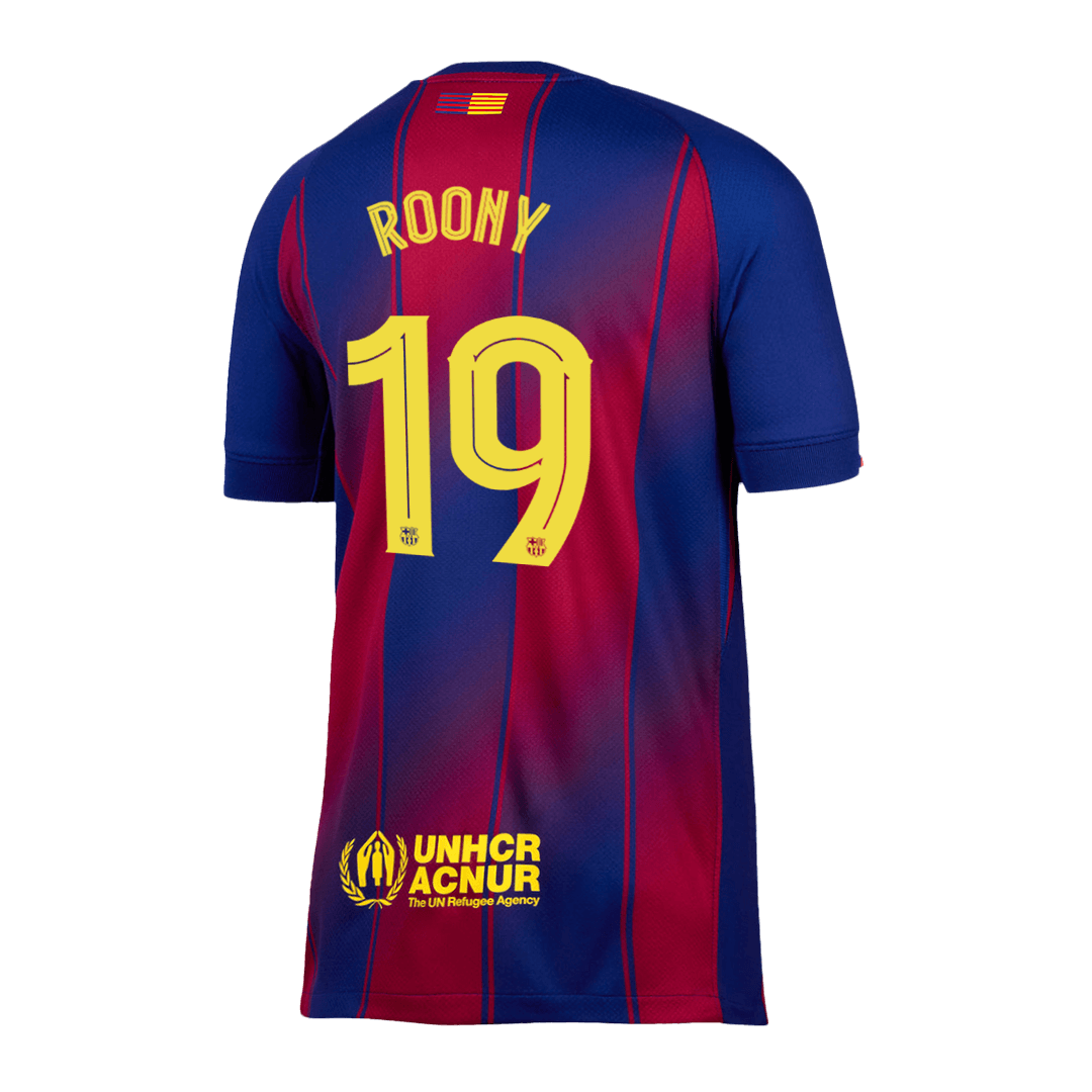 ROONY #19 Barcelona Hjemme UCL Herrer Fan-drakt 2025/26