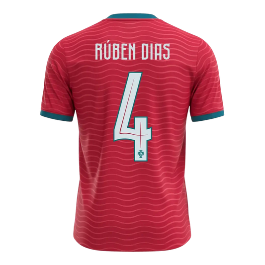Portugal Hjemme Herrer Fan-drakt RÚBEN DIAS #4 – VM 2026