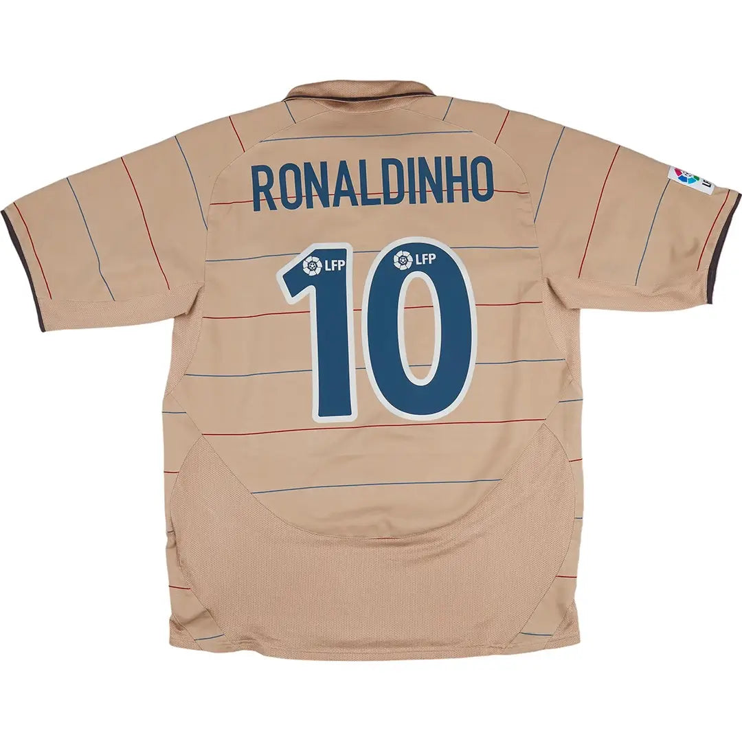 Ronaldinho #10 Barcelona 2003/04 Borte Retro drakt