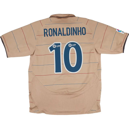 Ronaldinho #10 Barcelona 2003/04 Borte Retro drakt