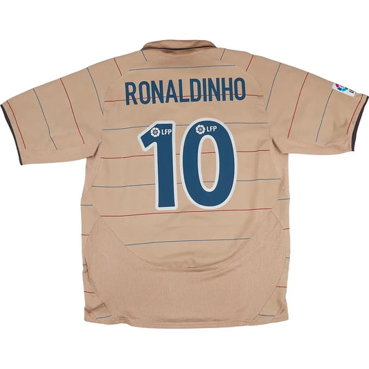 Ronaldinho #10 Barcelona 2003/04 Borte Retro drakt