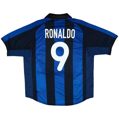 Ronaldo #9 Inter Milan 2001/02 Hjemme Retro drakt