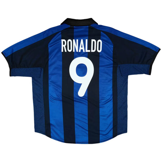 Ronaldo #9 Inter Milan 2001/02 Hjemme Retro drakt