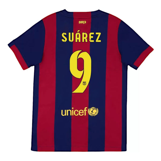 Barcelona SUÁREZ #9 Barcelona 2014/15 Hjemme Retro drakt