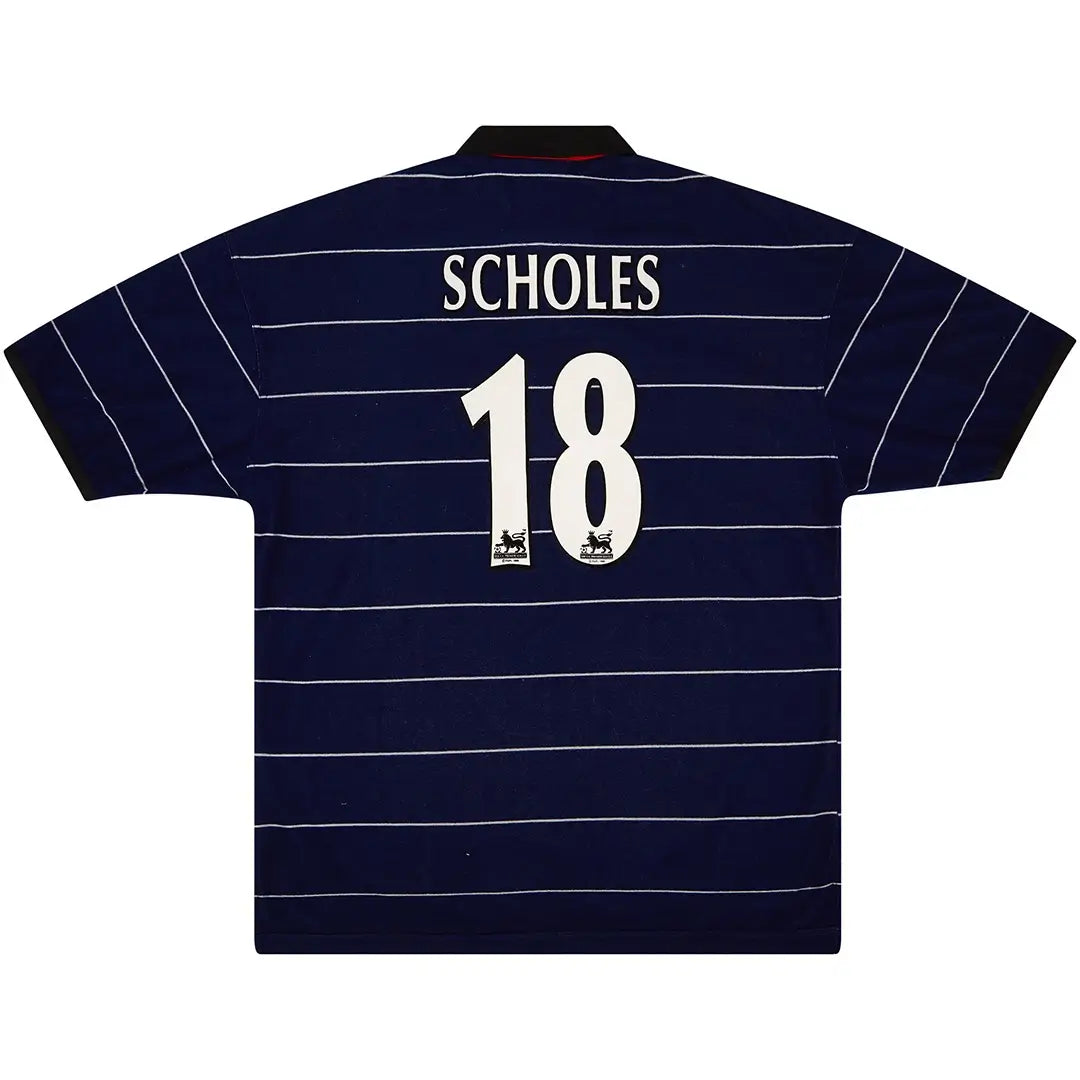 Scholes #18 Manchester United 1999/00 Borte Retro drakt