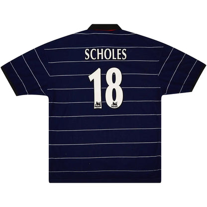 Scholes #18 Manchester United 1999/00 Borte Retro drakt