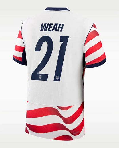 USA Hjemme Herrer Fan-drakt Timothy Weah #21 – VM 2026