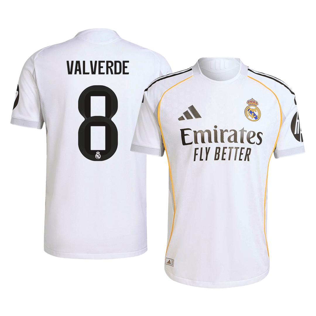 VALVERDE #8 Real Madrid Hjemme Herrer Matchdrakt 2025/26