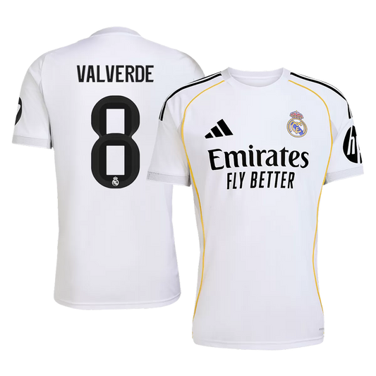 VALVERDE #8 Real Madrid Hjemme Herrer Fan-drakt 2025/26