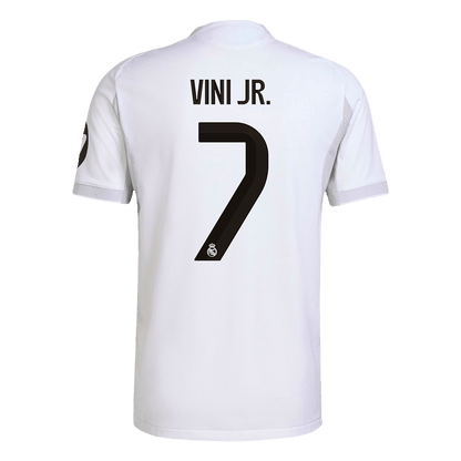 VINI JR. #7 Real Madrid Hjemme Hvit Herrer Matchdrakt 2025/26