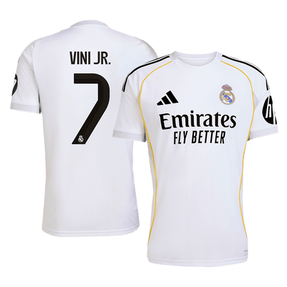 VINI JR. #7 Real Madrid Hjemme Hvit Herrer Fan-drakt 2025/26
