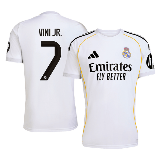 VINI JR. #7 Real Madrid Hjemme Hvit Herrer Fan-drakt 2025/26