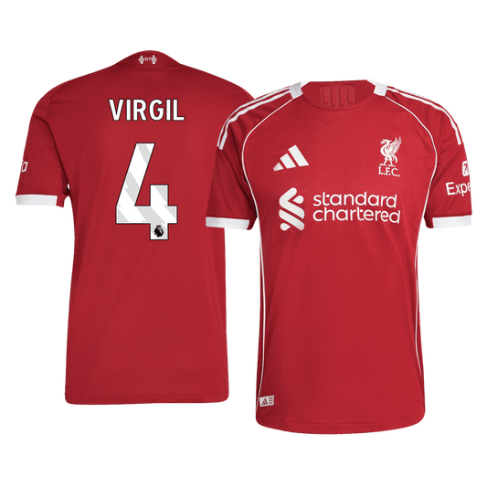 VIRGIL #4 Liverpool Hjemme Herrer Matchdrakt 2025/26