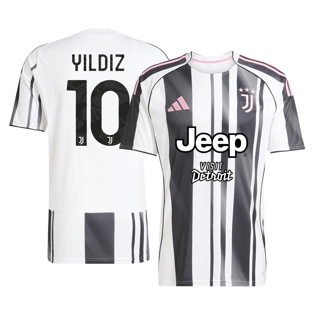YILDIZ #10 Juventus Hjemme Svart og Hvit Herrer Fan-drakt 2025/26