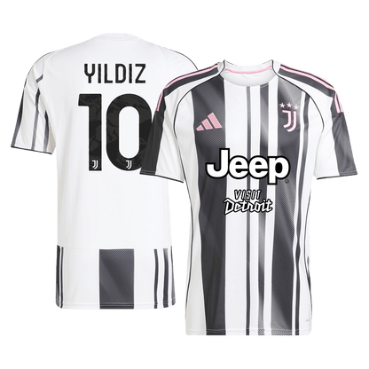 YILDIZ #10 Juventus Hjemme Svart og Hvit Herrer Fan-drakt 2025/26