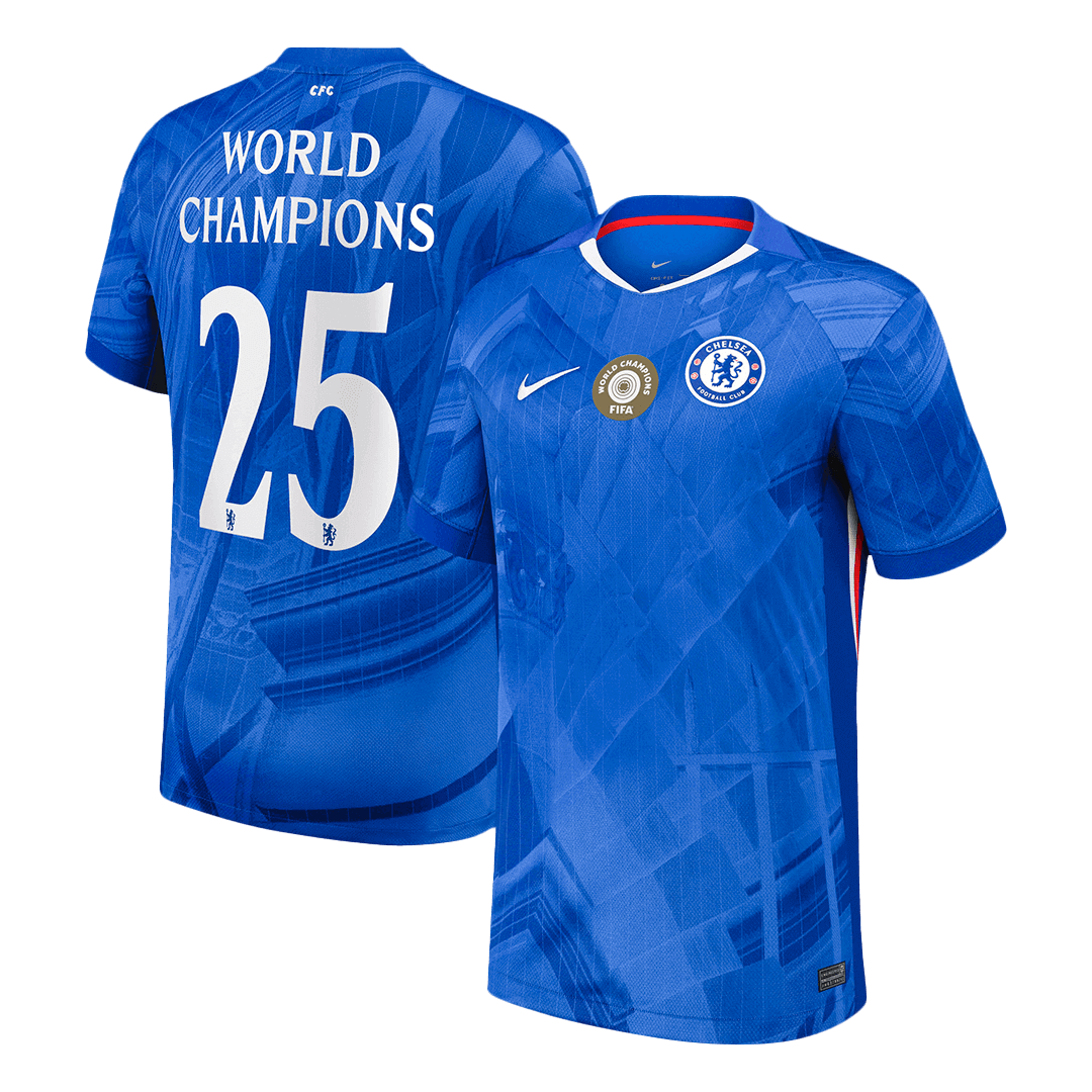 WORLD CHAMPIONS #25 Chelsea Hjemme Herrer Fan-drakt 2025/26