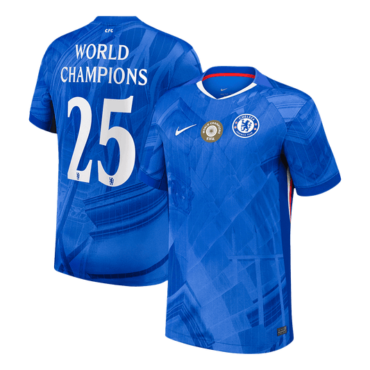 WORLD CHAMPIONS #25 Chelsea Hjemme Herrer Fan-drakt 2025/26