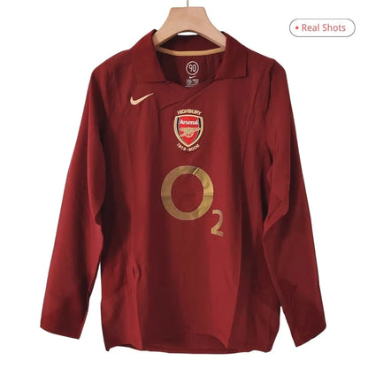 Arsenal 2005/06 Hjemme Retro drakt Langermet