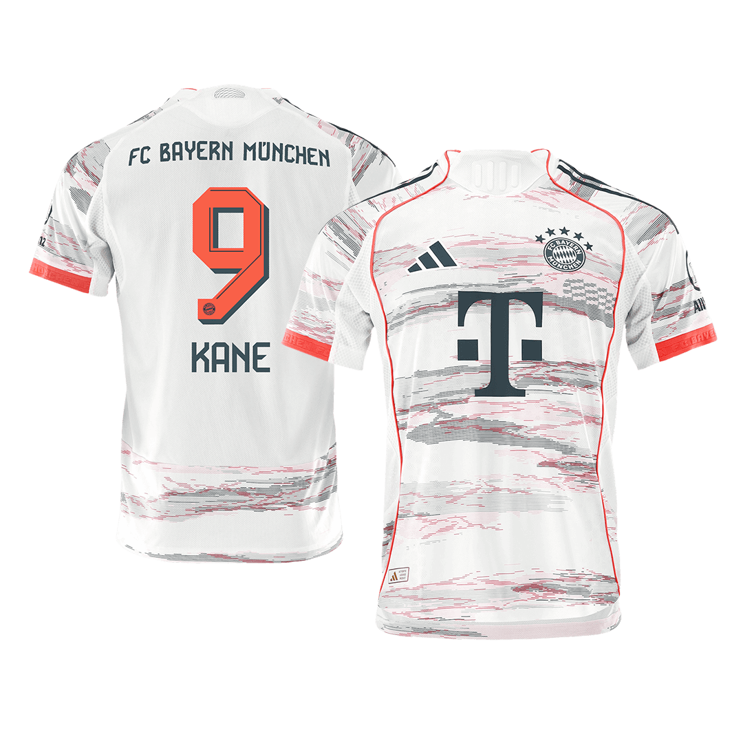 KANE #9 Bayern Munich Borte Hvit Herrer Matchdrakt 2025/26
