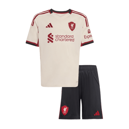 Liverpool Borte Barn Drakt + Shorts 2025/26