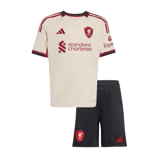 Liverpool Borte Barn Drakt + Shorts 2025/26