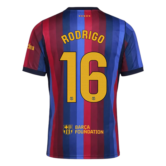 RODRIGO #16 Barcelona Hjemme Herrer Matchdrakt 2026/27