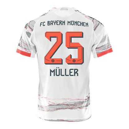 MÜLLER #25 Bayern Munich Borte Hvit Herrer Matchdrakt 2025/26