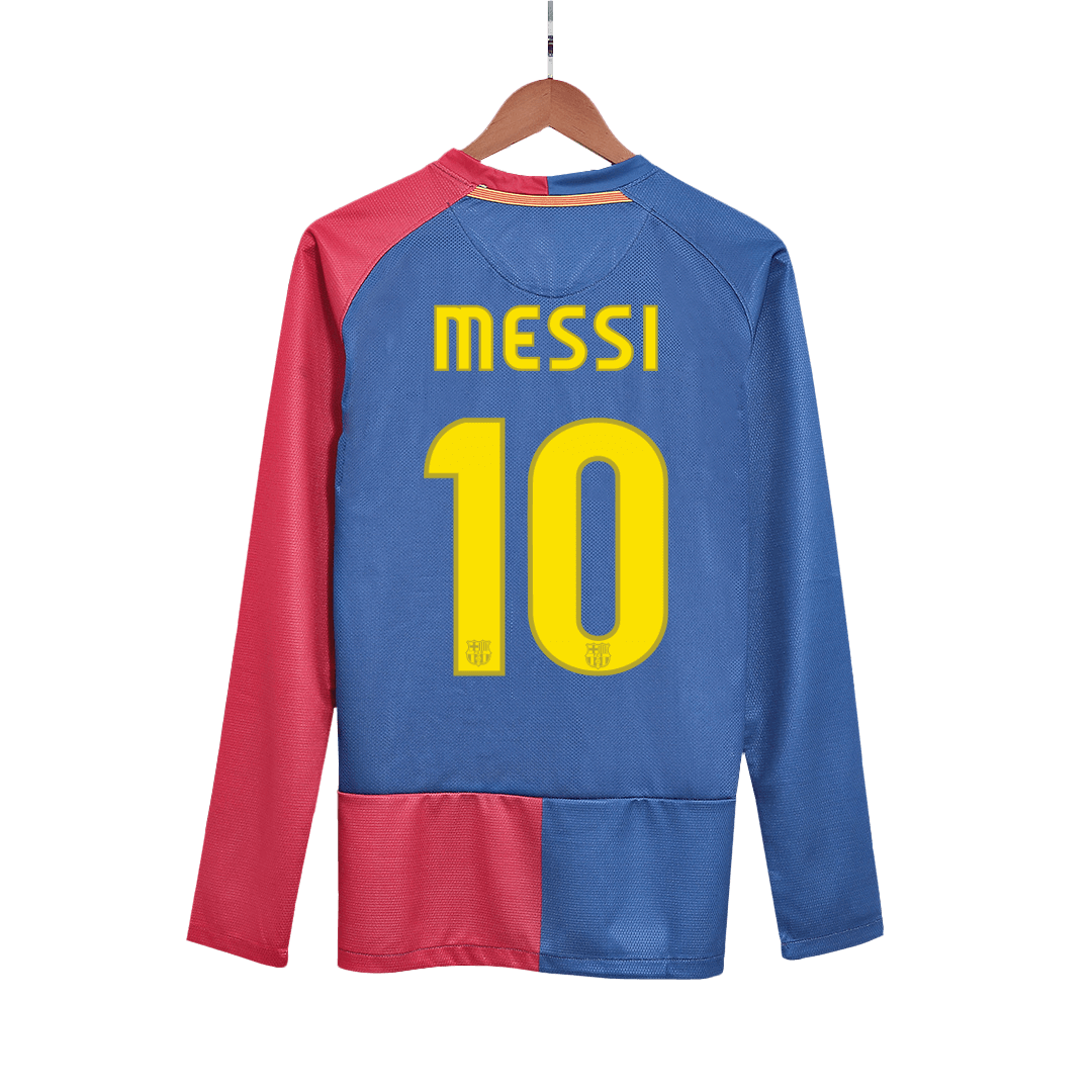 MESSI #10 Barcelona 2008/09 Hjemme Retro drakt Langermet – UCL-finale