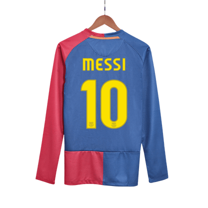 MESSI #10 Barcelona 2008/09 Hjemme Retro drakt Langermet – UCL-finale