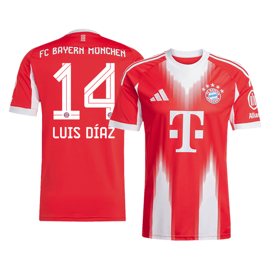LUIS DÍAZ #14 Bayern Munich Hjemme Herrer Fan-drakt 2025/26