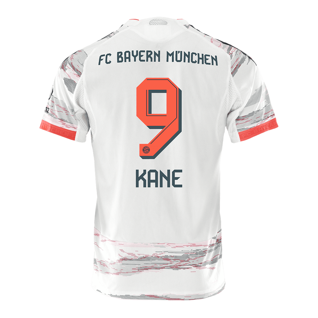 KANE #9 Bayern Munich Borte Hvit Herrer Matchdrakt 2025/26