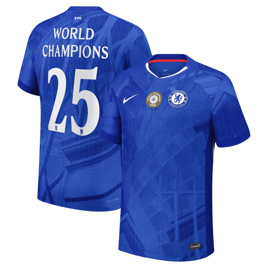 WORLD CHAMPIONS #25 Chelsea Hjemme Herrer Matchdrakt 2025/26