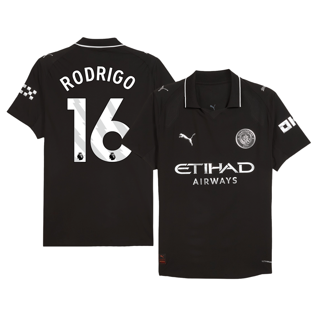 RODRIGO #16 Manchester City Borte Herrer Matchdrakt 2025/26
