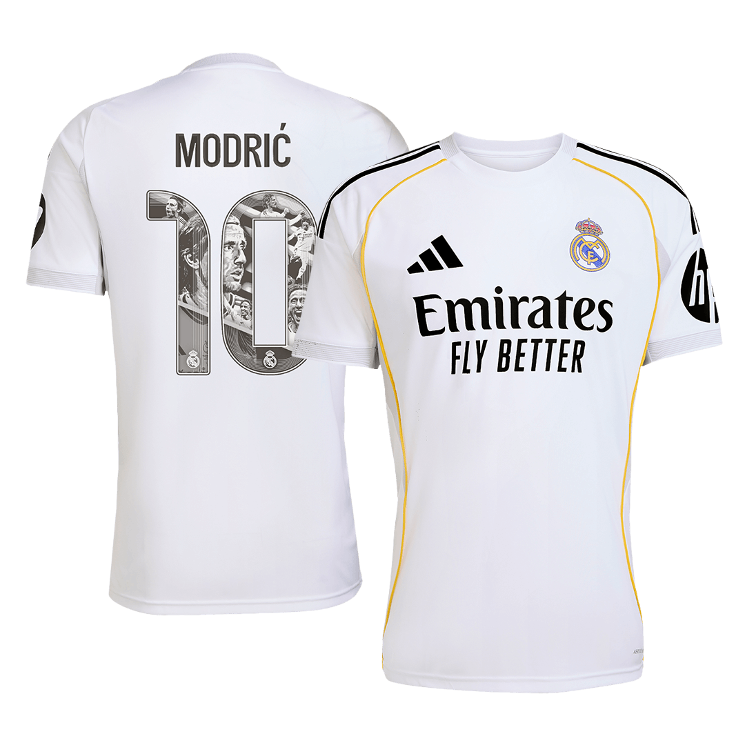 Special #10 Real Madrid Hjemme MODRIĆ Hvit Herrer Fan-drakt 2025/26